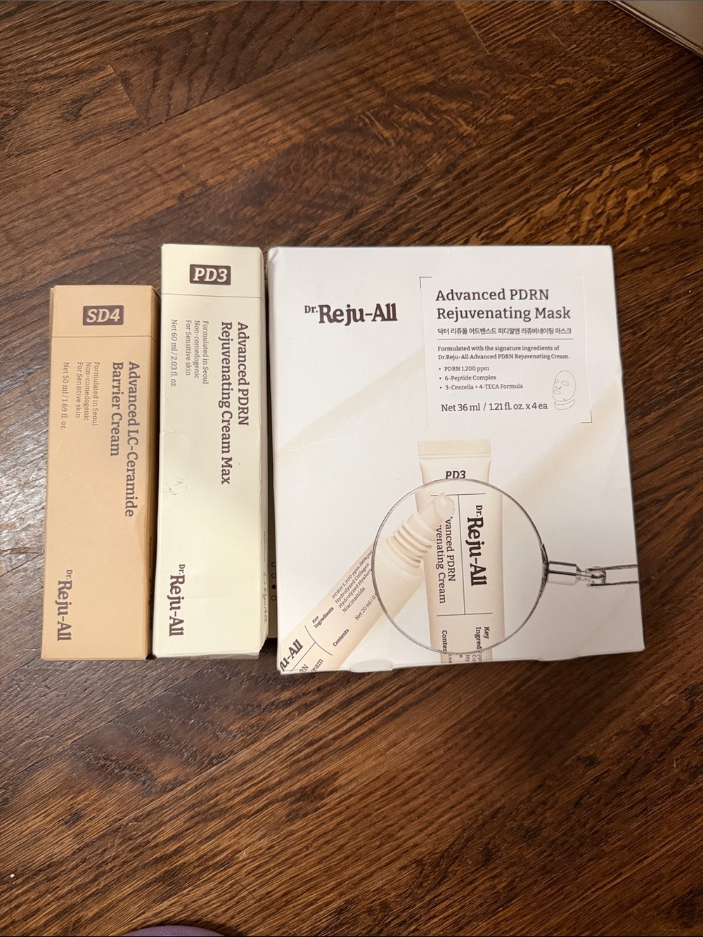 Advanced PDRN Rejuvenating Mask & Creams - Cream/Beige Set